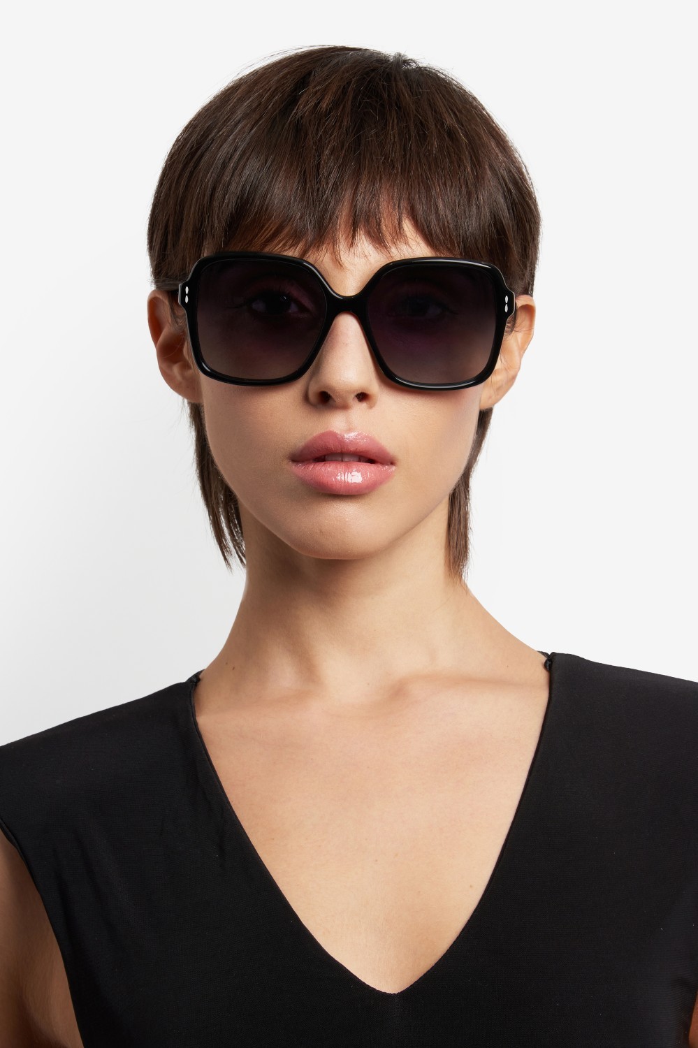 Sunglasses Isabel Marant Im 0215/S 208067 807 9O color black shape square lenses dark grey shaded