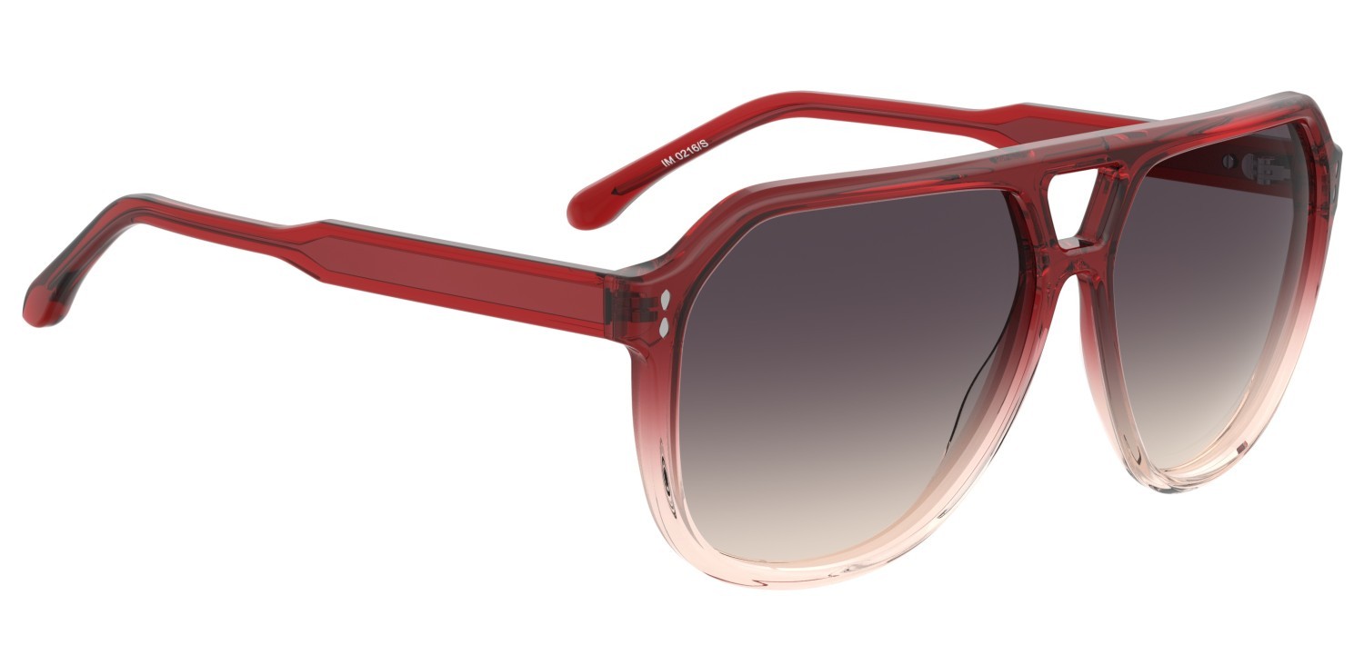 Sonnenbrillen Isabel Marant Im 0216/S 208068 2OO 3X farbe shaded red form aviator gläser pink doubleshade