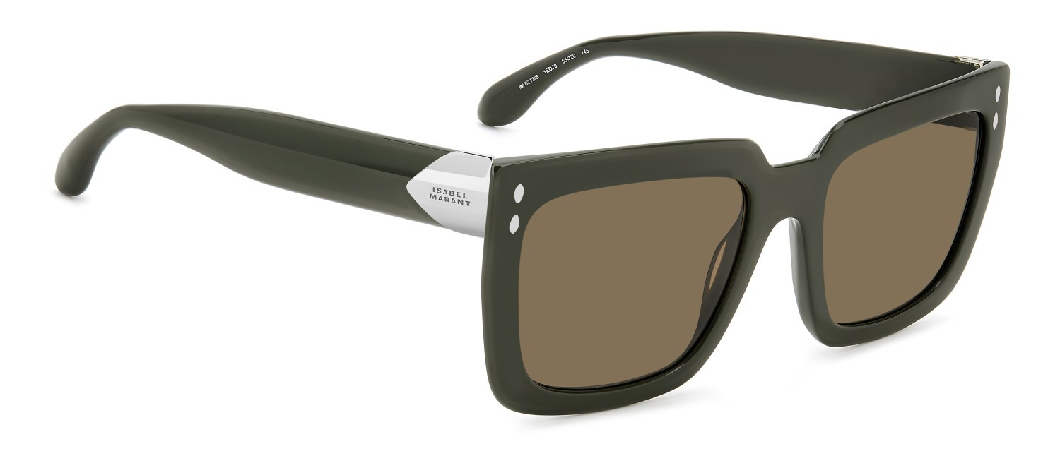 Sunglasses Isabel Marant Im 0213/S 208070 1ED 70 color green shape rectangle lenses brown