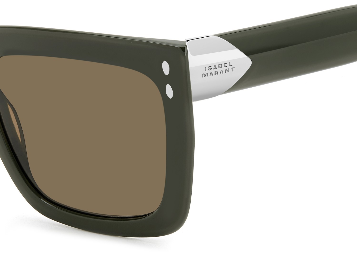 Sunglasses Isabel Marant Im 0213/S 208070 1ED 70 color green shape rectangle lenses brown