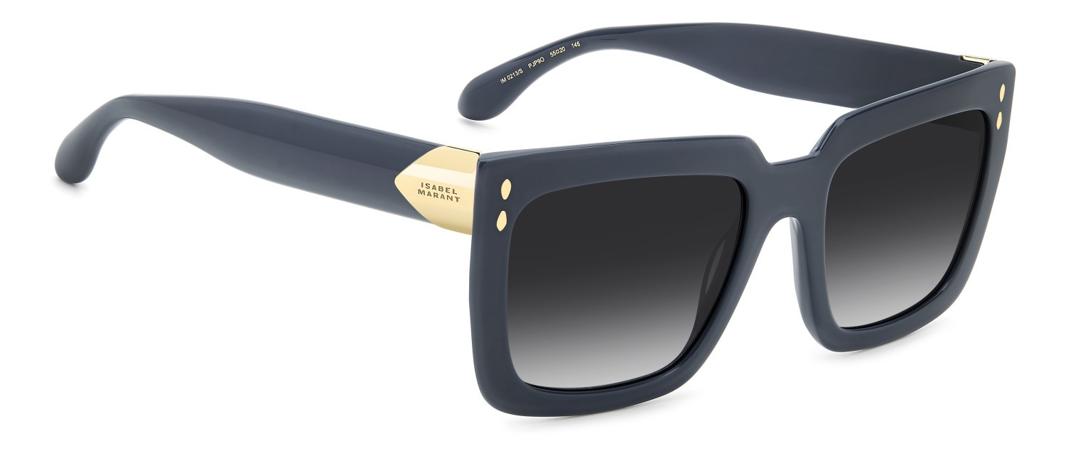 Sunglasses Isabel Marant Im 0213/S 208070 PJP 9O color blue shape rectangle lenses dark grey shaded