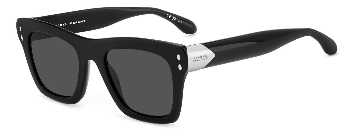 Sunglasses Isabel Marant Im 0214/S 208071 807 IR color black shape rectangle lenses grey