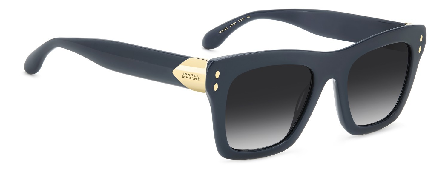 Sunglasses Isabel Marant Im 0214/S 208071 PJP 9O color blue shape rectangle lenses dark grey shaded