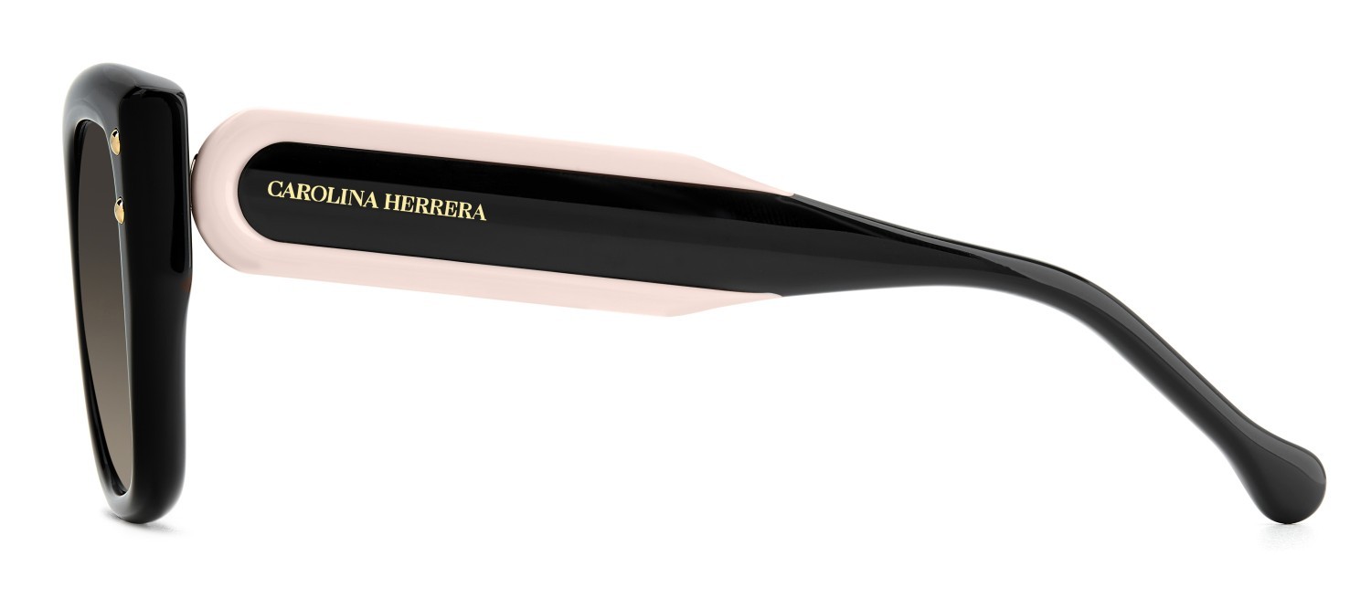 Occhiali da sole Carolina Herrera Her 0312/S 208073 3H2 HA colore black pink forma quadrato lenti brown shaded