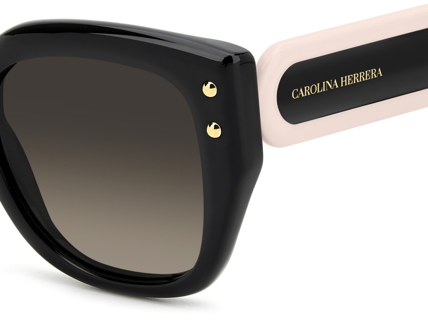 Occhiali da sole Carolina Herrera Her 0312/S 208073 3H2 HA colore black pink forma quadrato lenti brown shaded