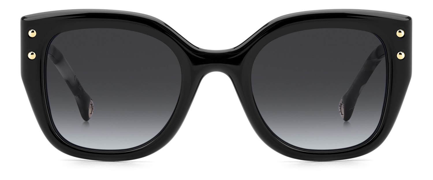 Sunglasses Carolina Herrera Her 0312/S 208073 807 9O color black shape square lenses dark grey shaded