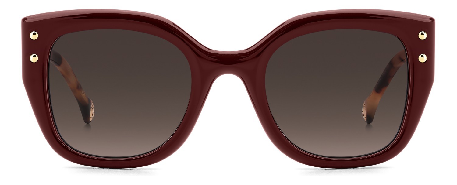 Occhiali da sole Carolina Herrera Her 0312/S 208073 LHF HA colore burgundy forma quadrato lenti brown shaded