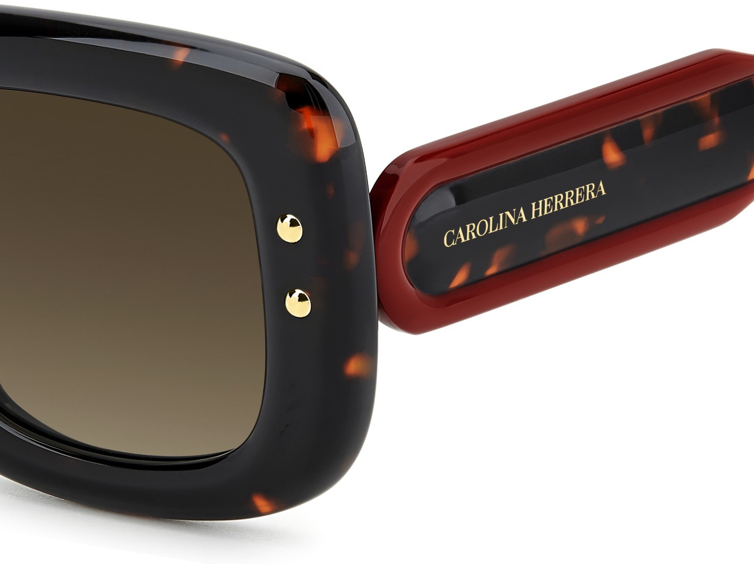 Sonnenbrillen Carolina Herrera Her 0313/S 208074 086 HA farbe havana form rechteckig gläser brown shaded