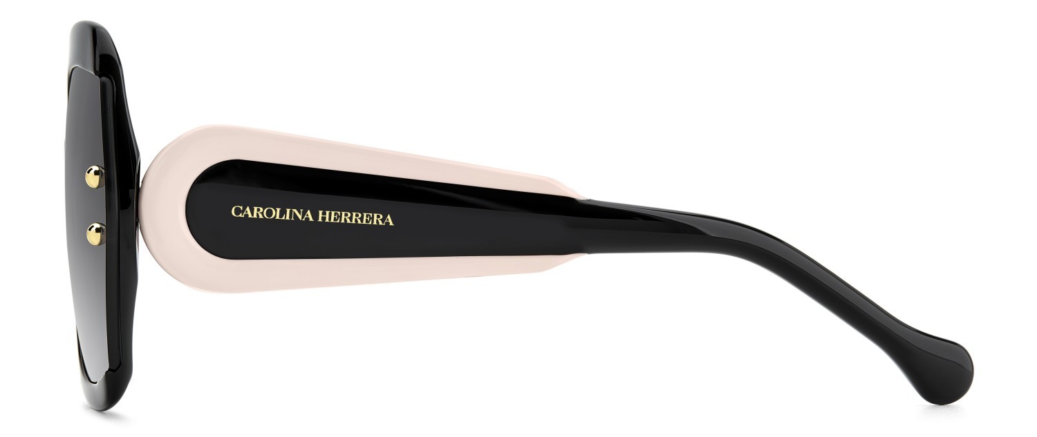 Occhiali da sole Carolina Herrera Her 0314/G 208076 3H2 9O colore black pink forma quadrato lenti dark grey shaded