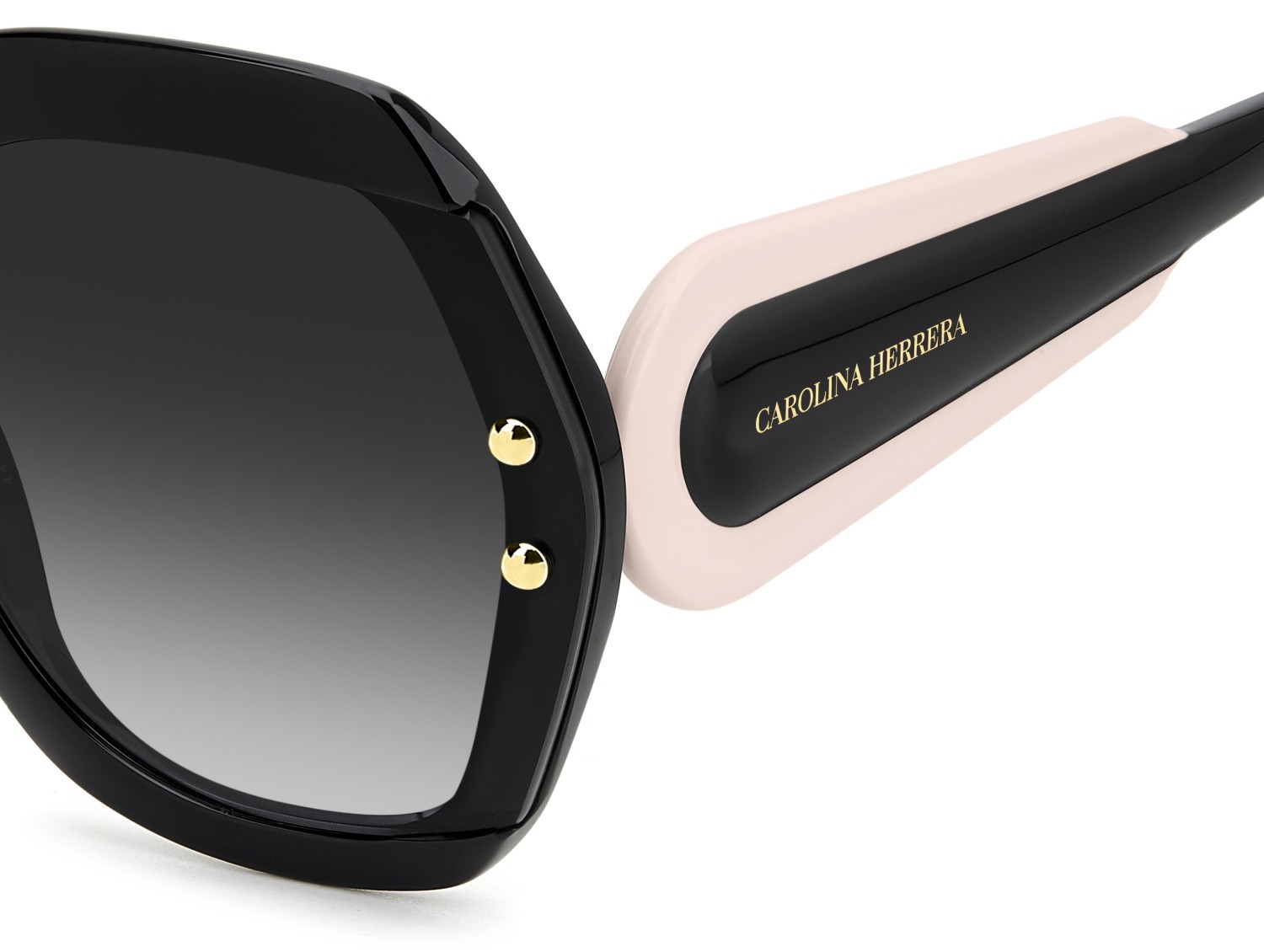 Occhiali da sole Carolina Herrera Her 0314/G 208076 3H2 9O colore black pink forma quadrato lenti dark grey shaded