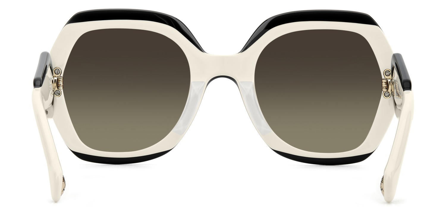 Occhiali da sole Carolina Herrera Her 0314/G 208076 80S HA colore black white forma quadrato lenti brown shaded