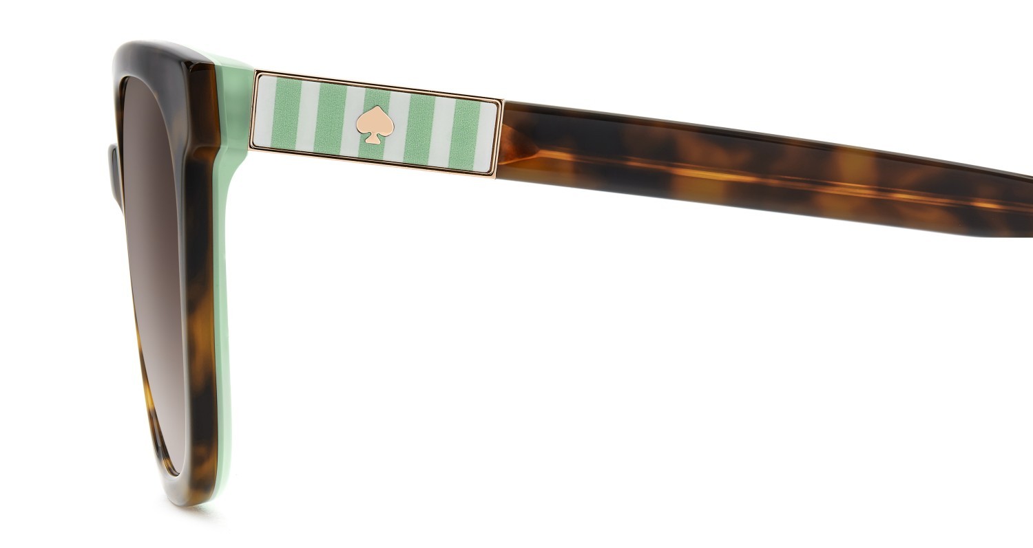 Sunglasses Kate Spade Ks Jorja 2/F 208081 PHW LA color havana green shape square lenses brown shaded polarized