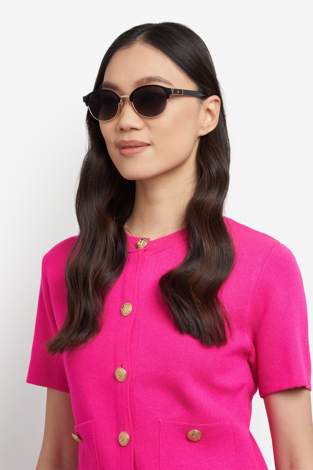 Occhiali da sole Kate Spade Ks Jonae 2/F 208082 807 9O colore black forma ovale lenti dark grey shaded