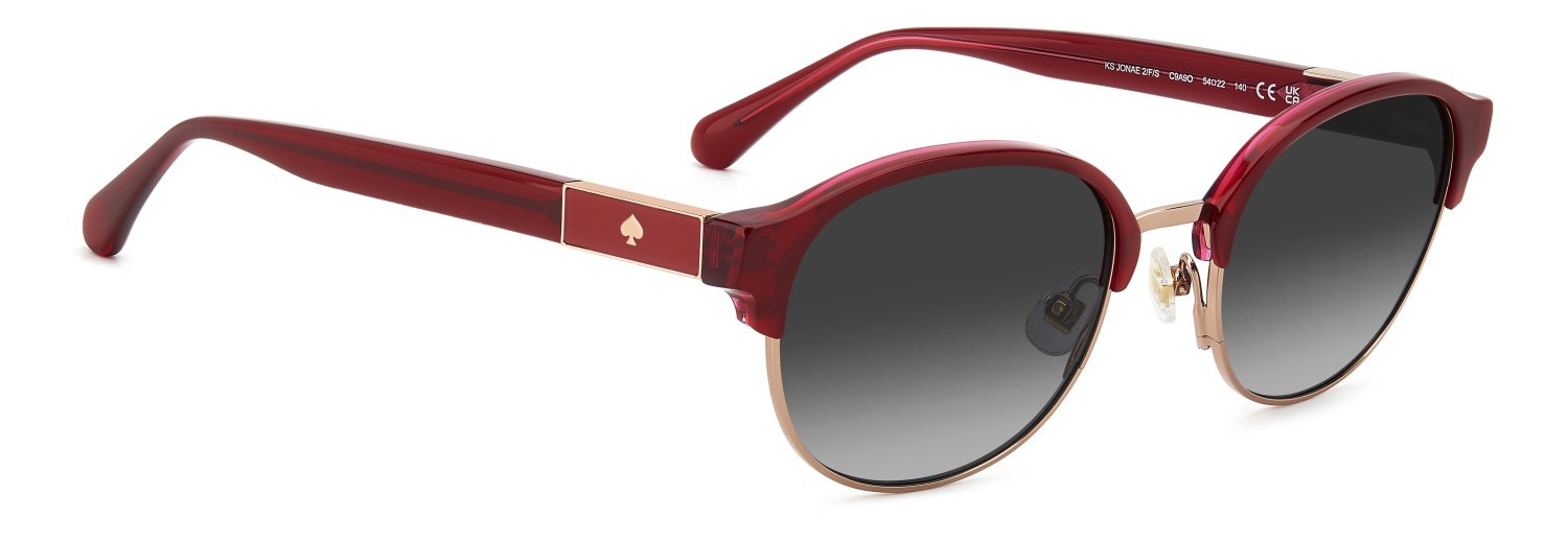 Occhiali da sole Kate Spade Ks Jonae 2/F 208082 C9A 9O colore red forma ovale lenti dark grey shaded
