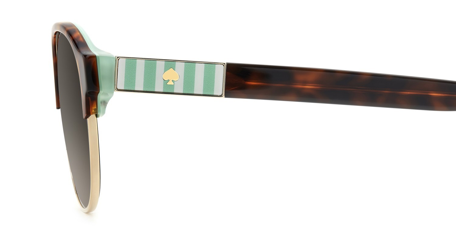 Occhiali da sole Kate Spade Ks Jonae 2/F 208082 PHW HA colore havana green forma ovale lenti brown shaded