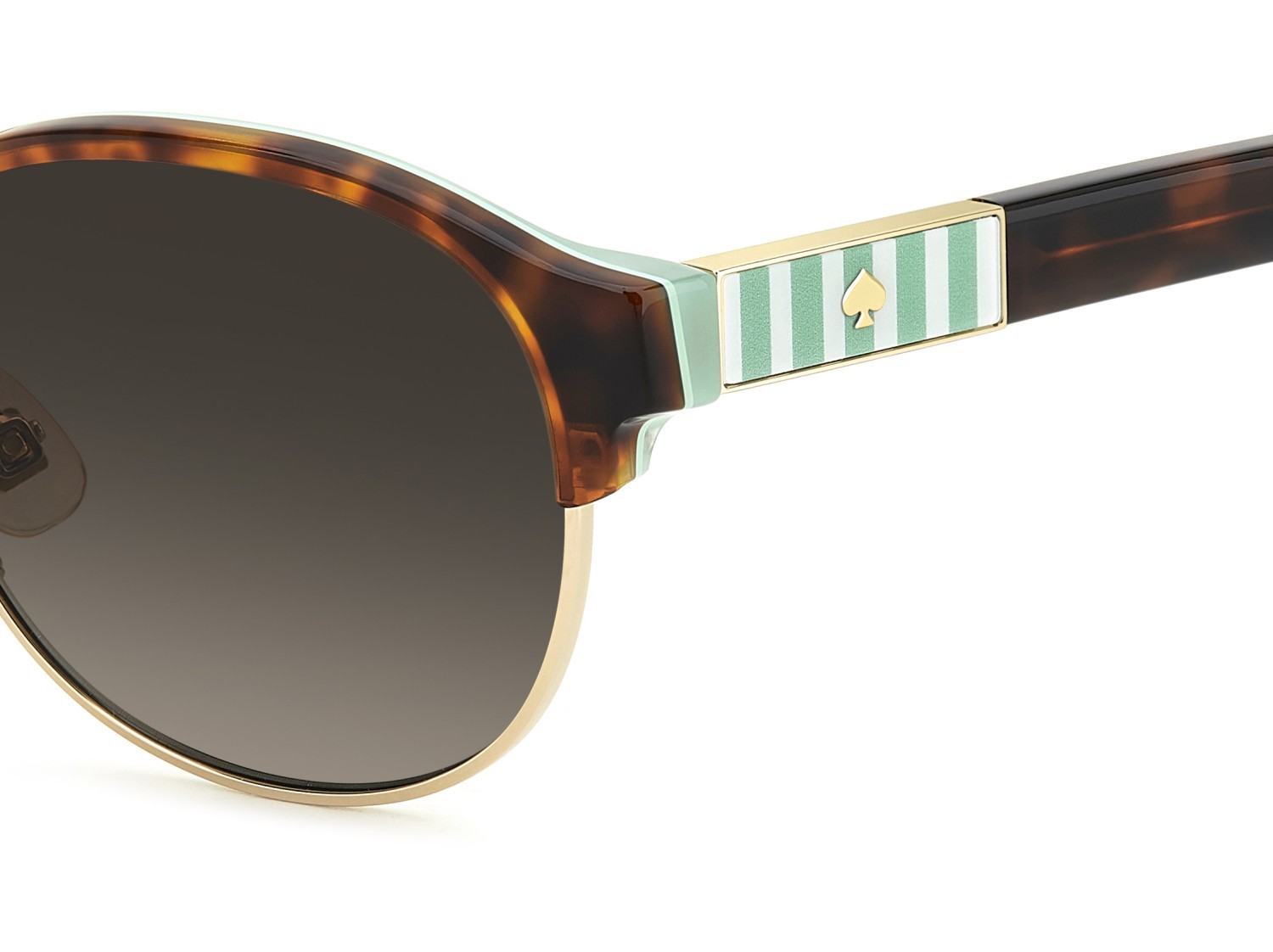 Occhiali da sole Kate Spade Ks Jonae 2/F 208082 PHW HA colore havana green forma ovale lenti brown shaded