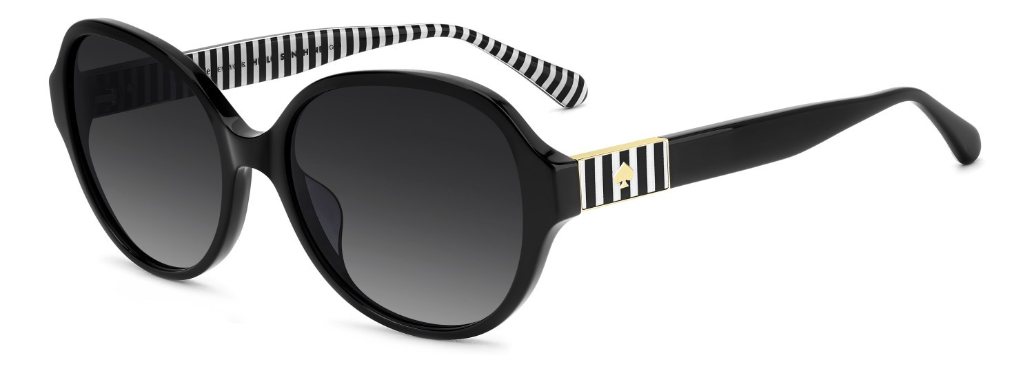 Sunglasses Kate Spade Ks Emalie 2/G 208088 807 9O color black shape oval lenses dark grey shaded