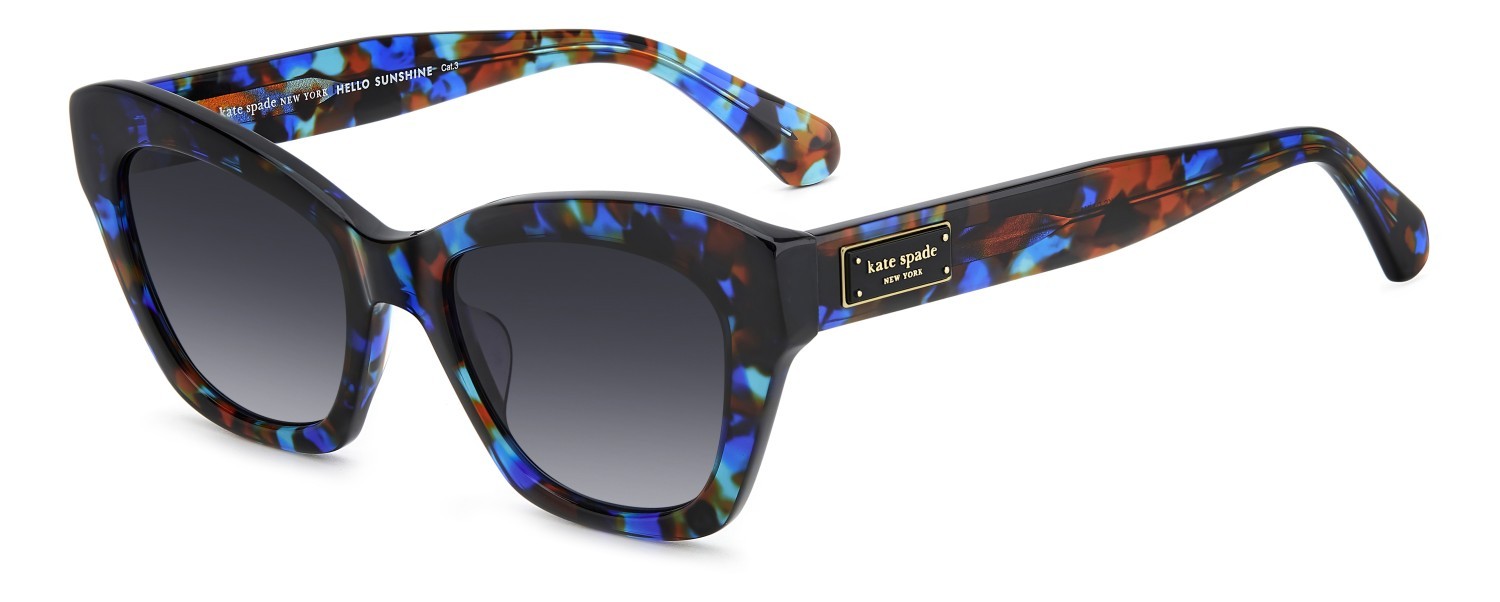 Sunglasses Kate Spade Ks Daina 2/G 208091 JBW 9O color blue havana shape cat eye lenses dark grey shaded