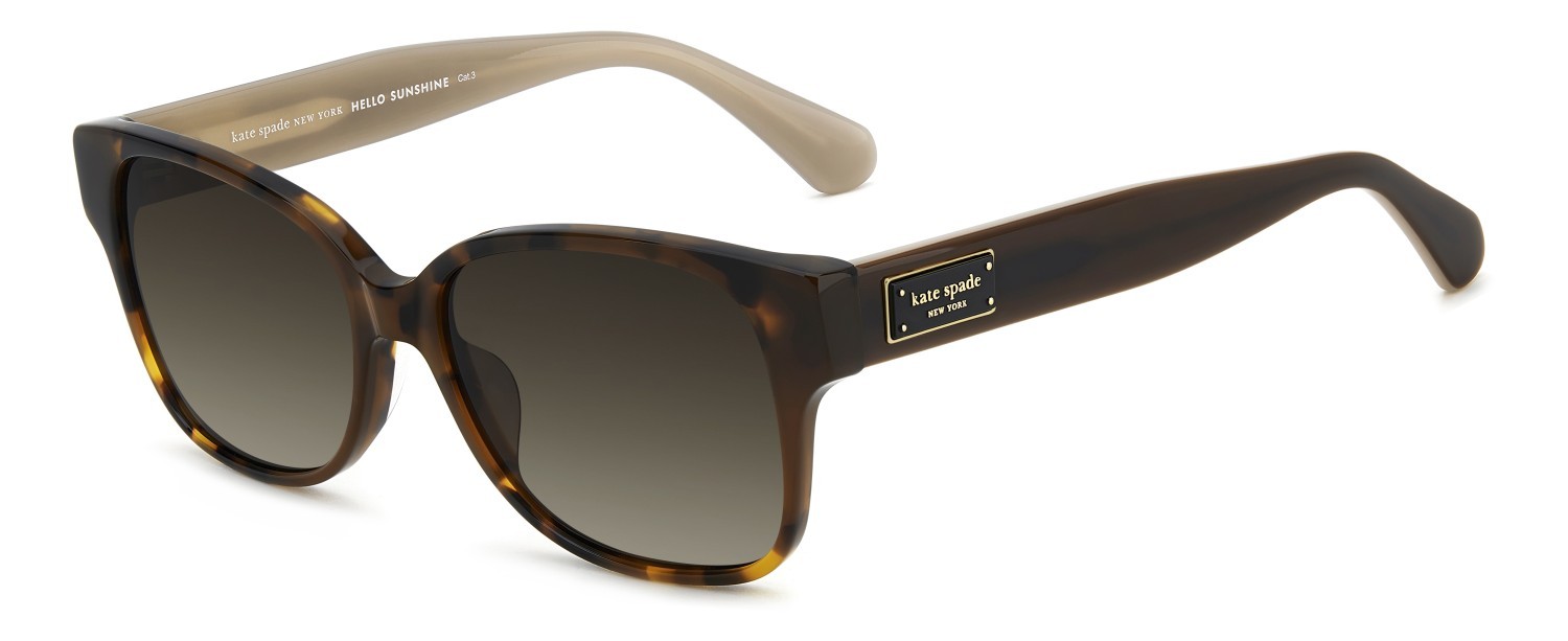 Sunglasses Kate Spade Ks Trulee 2/G 208093 086 HA color havana shape square lenses brown shaded