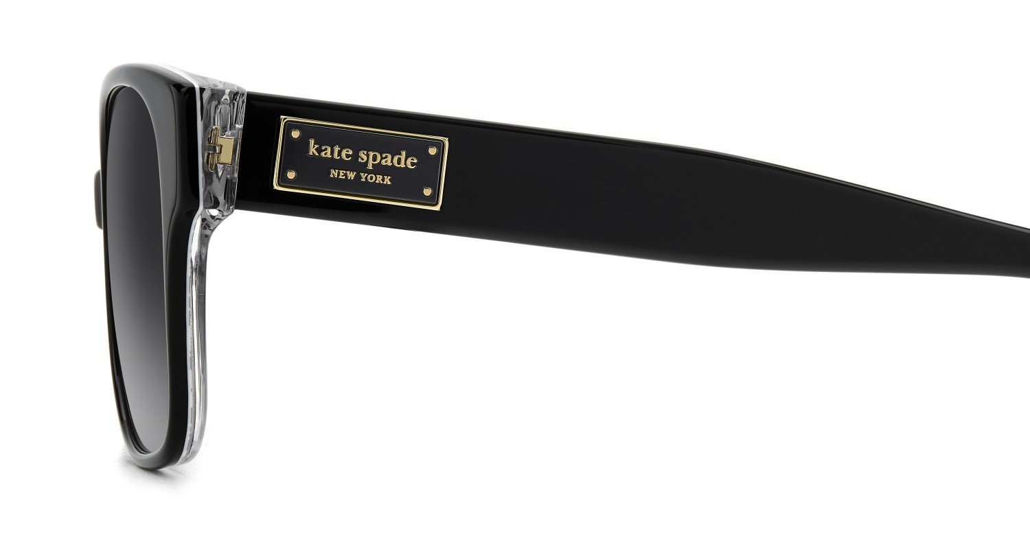 Sunglasses Kate Spade Ks Trulee 2/G 208093 807 WJ color black shape square lenses grey shaded polarized