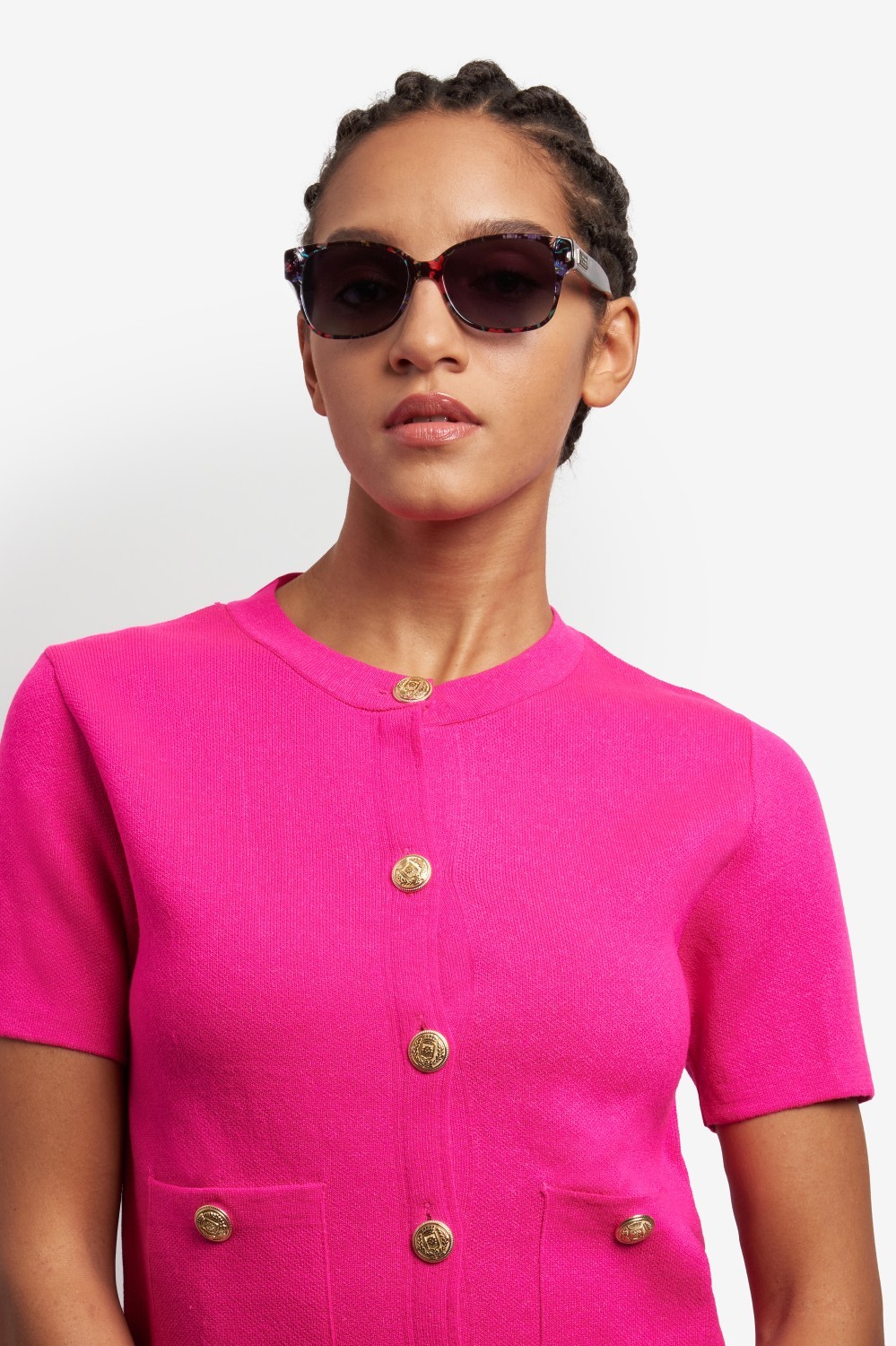 Sunglasses Kate Spade Ks Trulee 2/G 208093 SDK 9O color black multicolor shape square lenses dark grey shaded
