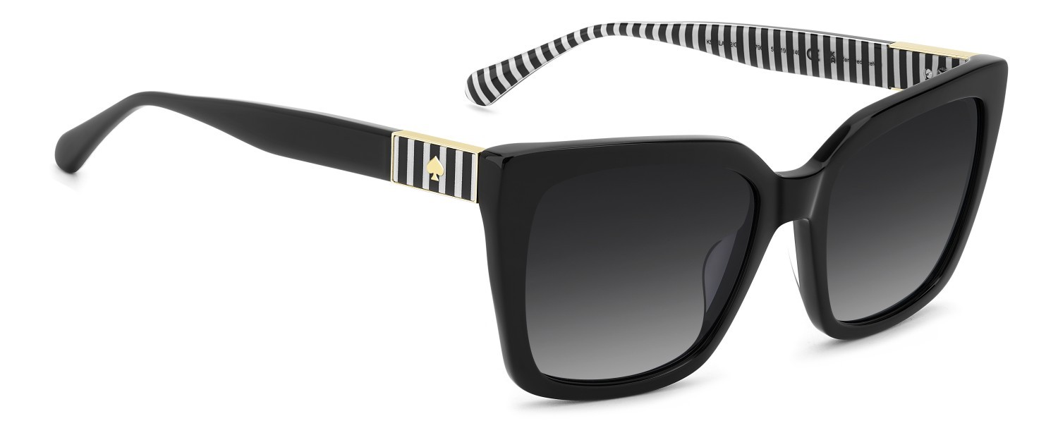 Sunglasses Kate Spade Ks Lilah 2/G 208094 807 9O color black shape square lenses dark grey shaded