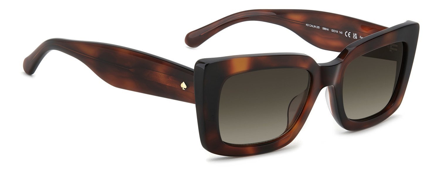 Occhiali da sole Kate Spade Ks Cailin 2/S 208096 086 HA colore havana forma rettangolare lenti brown shaded