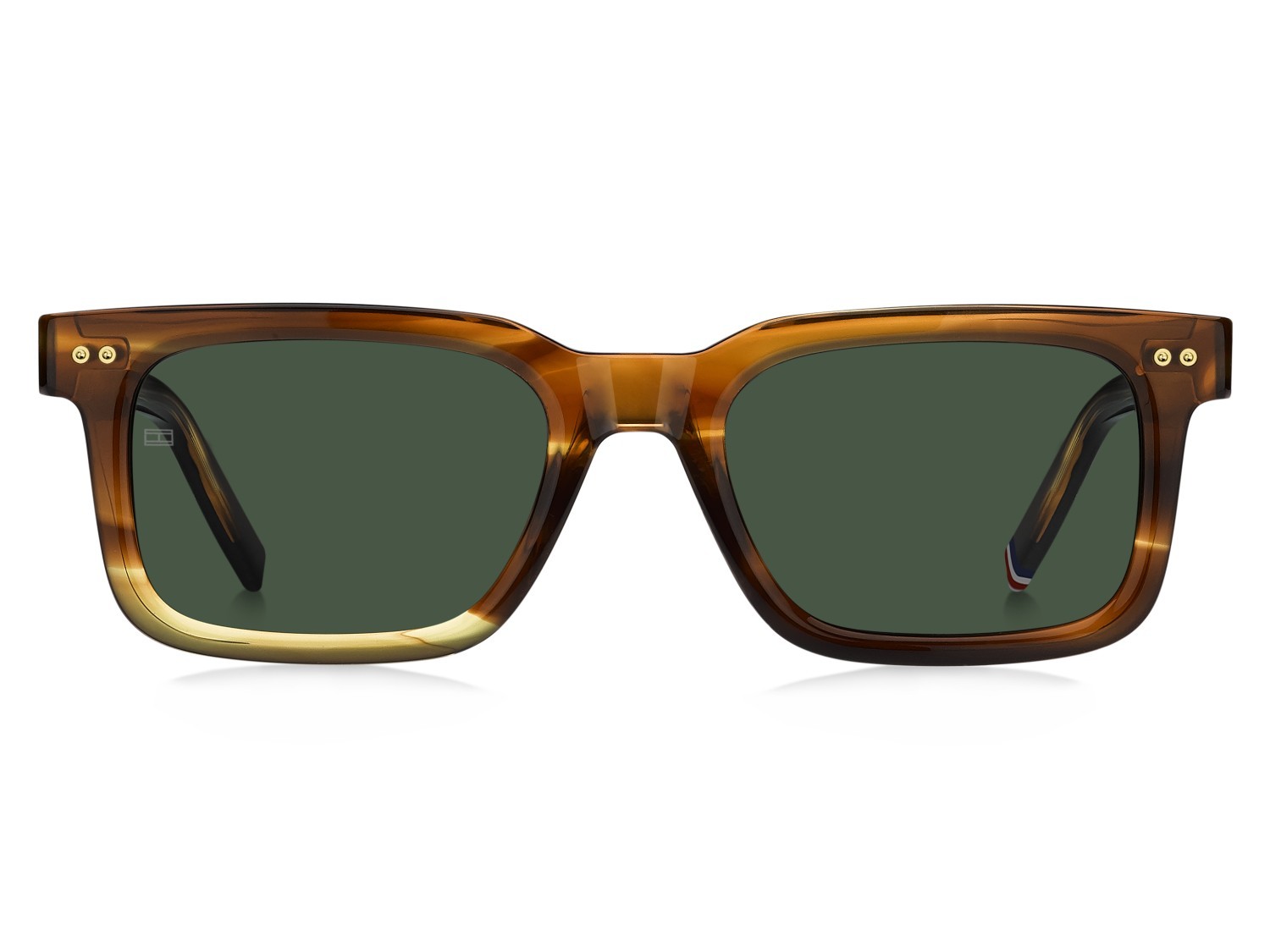 Sonnenbrillen Tommy Hilfiger Th 85/S 208104 EX4 QT farbe brown horn form rechteckig gläser green