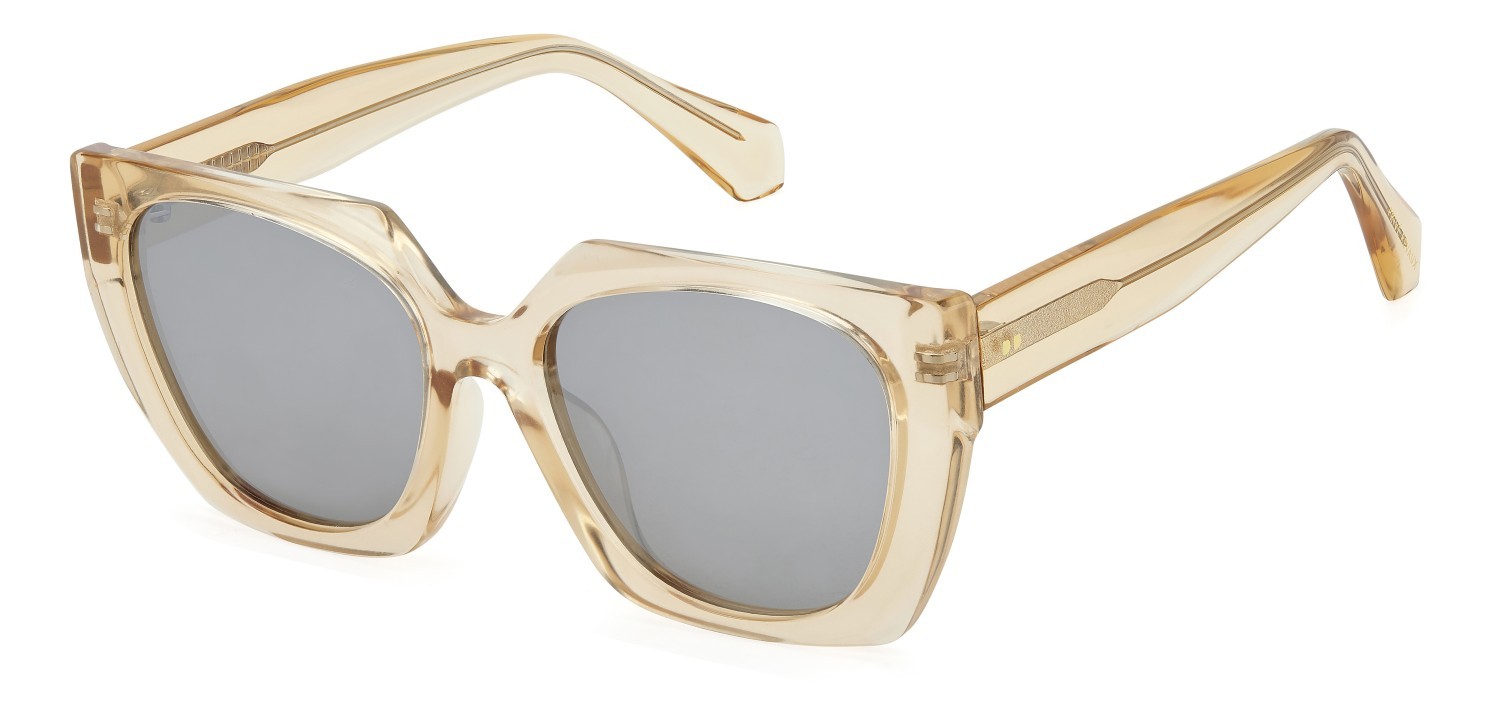 Sunglasses Privé Revaux Tropic Nights/S 208120 3DV XN color crystal pink shape square lenses platinum polarized
