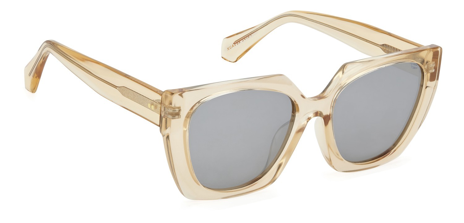 Sunglasses Privé Revaux Tropic Nights/S 208120 3DV XN color crystal pink shape square lenses platinum polarized