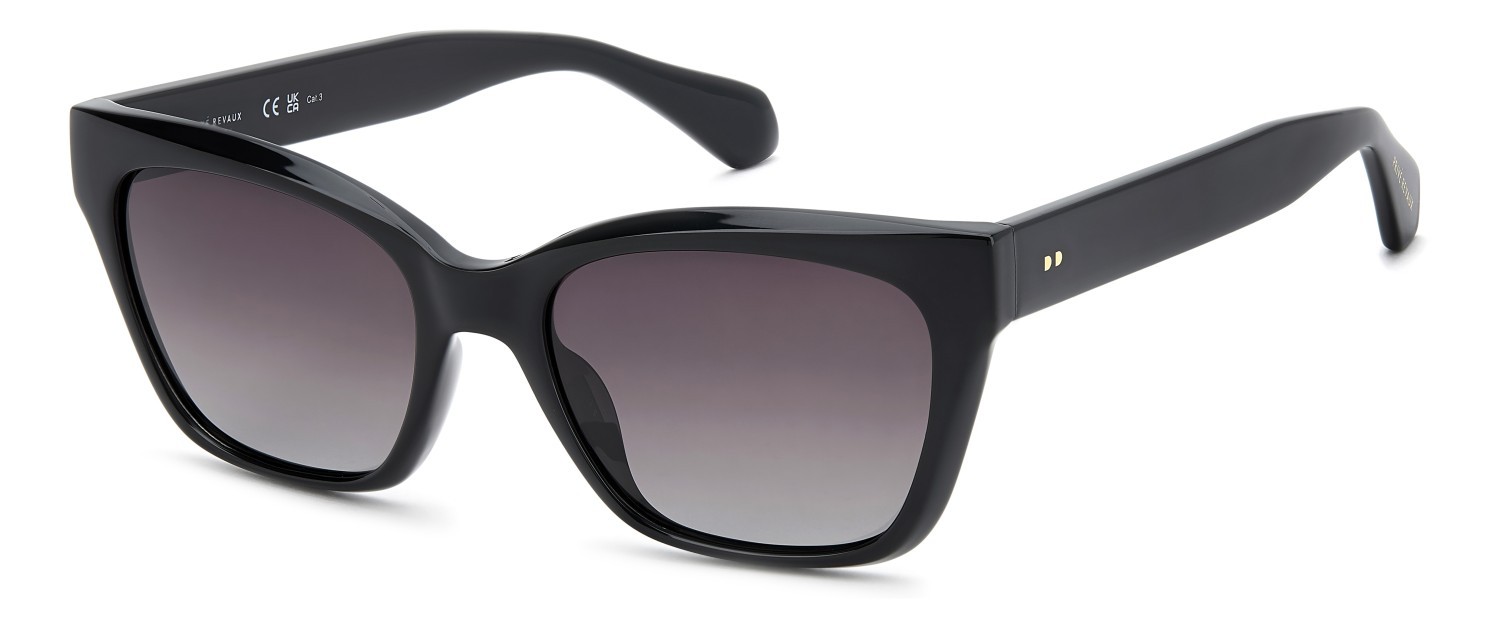 Sunglasses Privé Revaux Yacht Avenue/S 208121 807 LA color black shape cat eye lenses brown shaded polarized