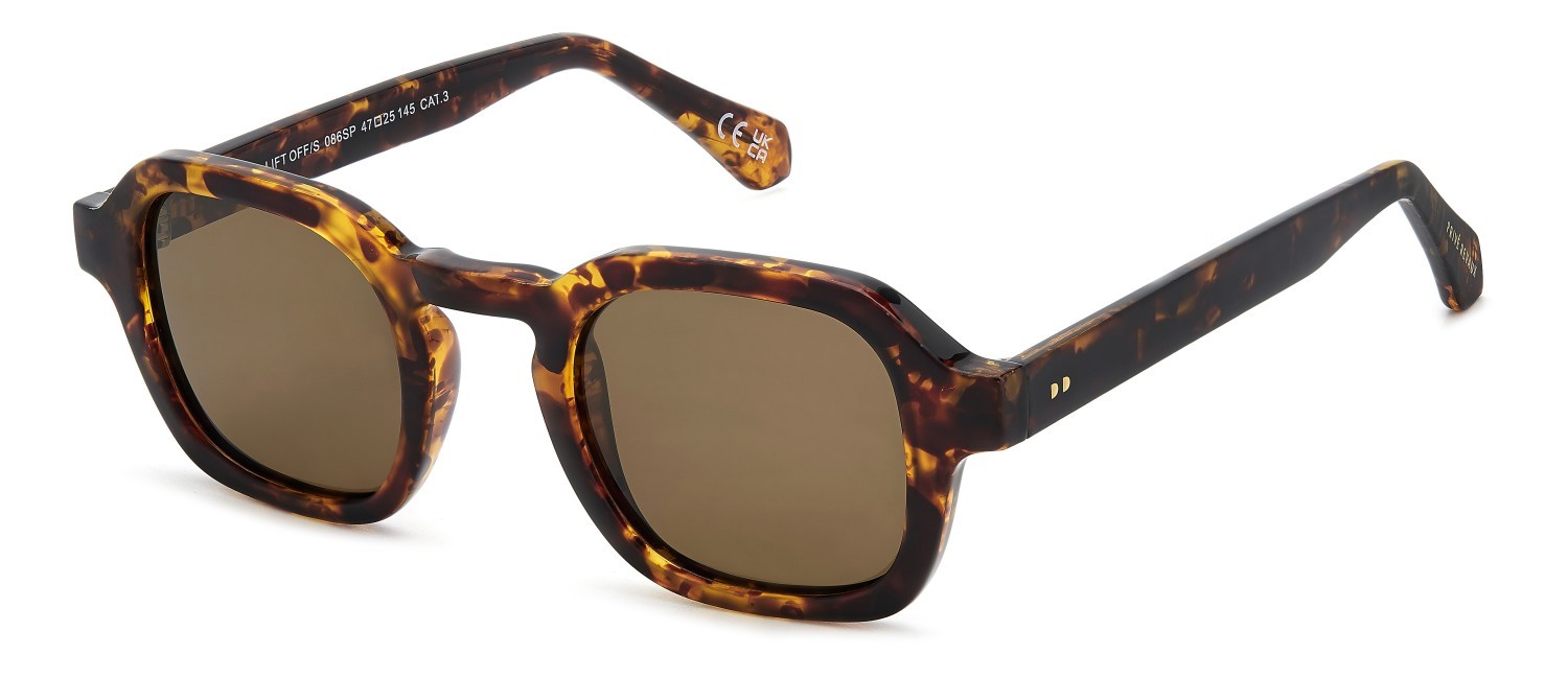 Sunglasses Privé Revaux Lift Off/S 208123 086 SP color havana shape square lenses bronze polarized