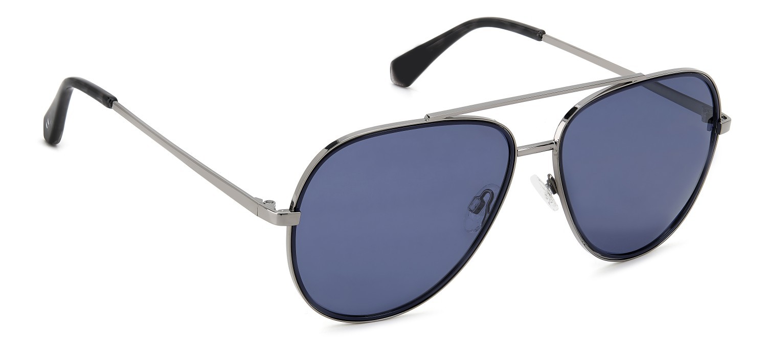 Sunglasses Privé Revaux Earth Pass/G 208124 PJP C3 color blue shape aviator lenses blue polarized