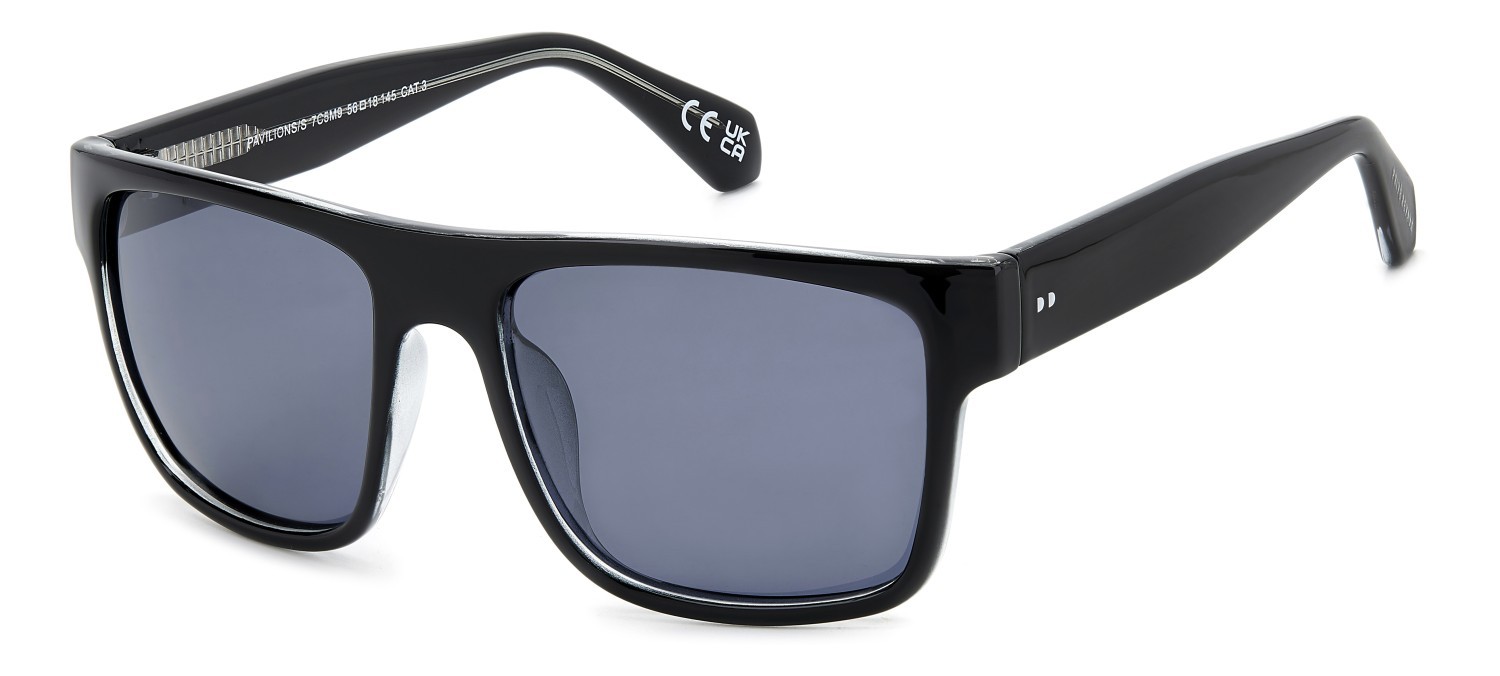 Occhiali da sole Privé Revaux Pavilions/S 208125 7C5 M9 colore black crystal forma quadrato lenti grey polarized
