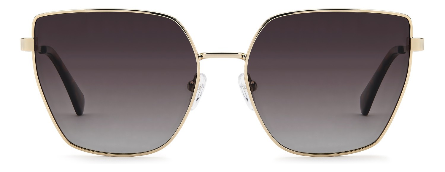 Sunglasses Privé Revaux Good Company/S 208126 J5G LA color gold shape butterfly lenses brown shaded polarized