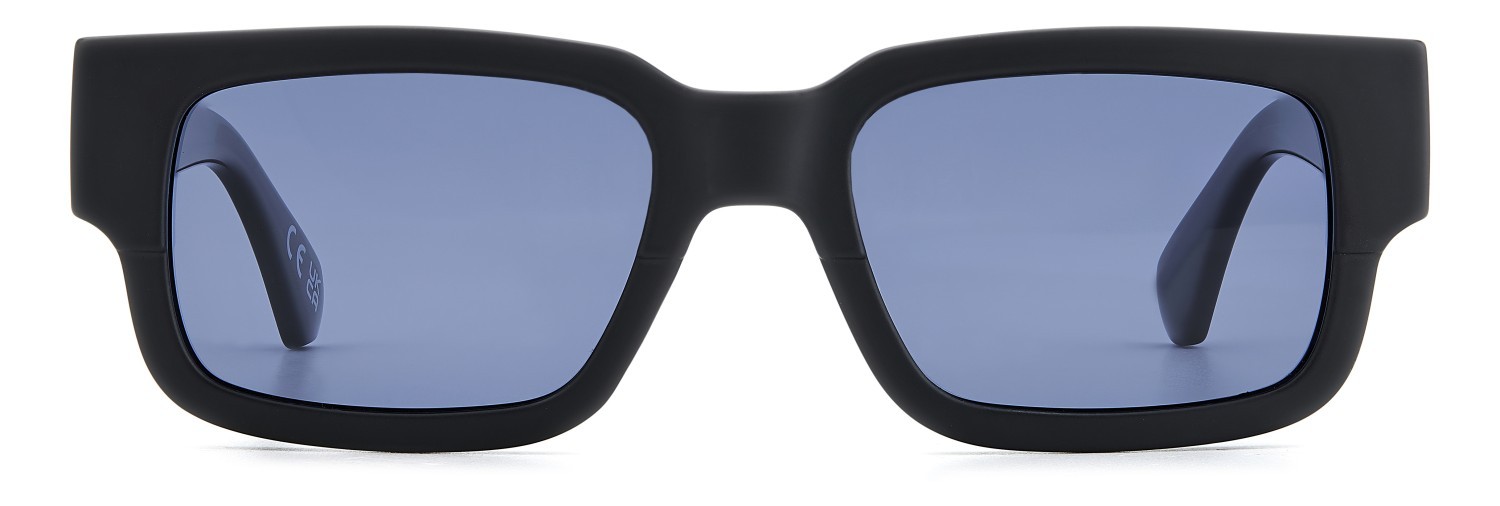 Sunglasses Privé Revaux Must Sea/S 208127 003 C3 color matte black shape rectangle lenses blue polarized