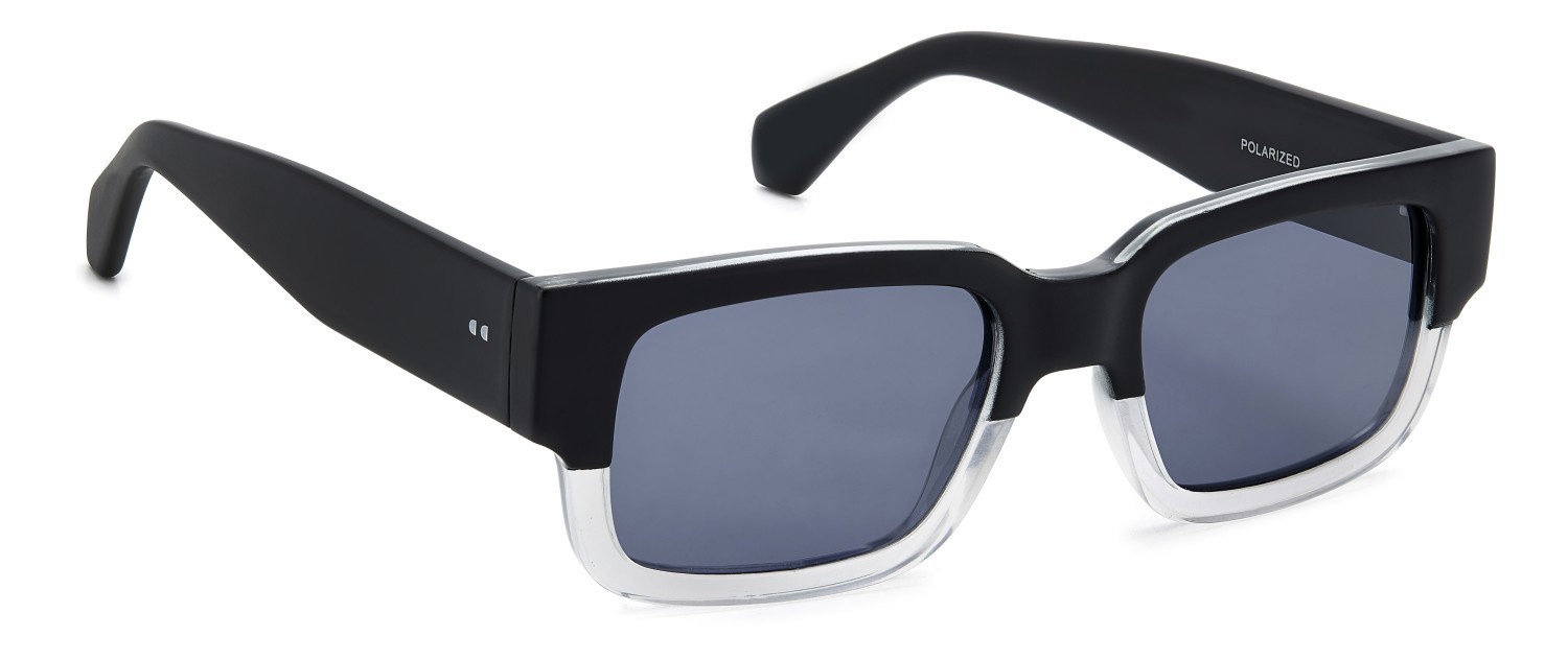 Sunglasses Privé Revaux Must Sea/S 208127 7C5 M9 color black crystal shape rectangle lenses grey polarized
