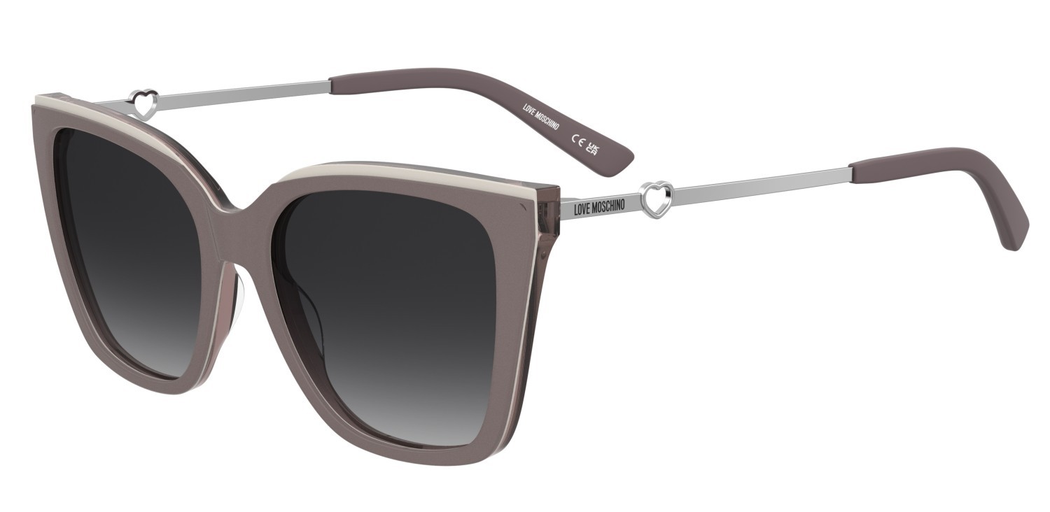 Sunglasses Moschino Love Mol094/S 208131 P6Q 9O color grey multicolor shape square lenses dark grey shaded