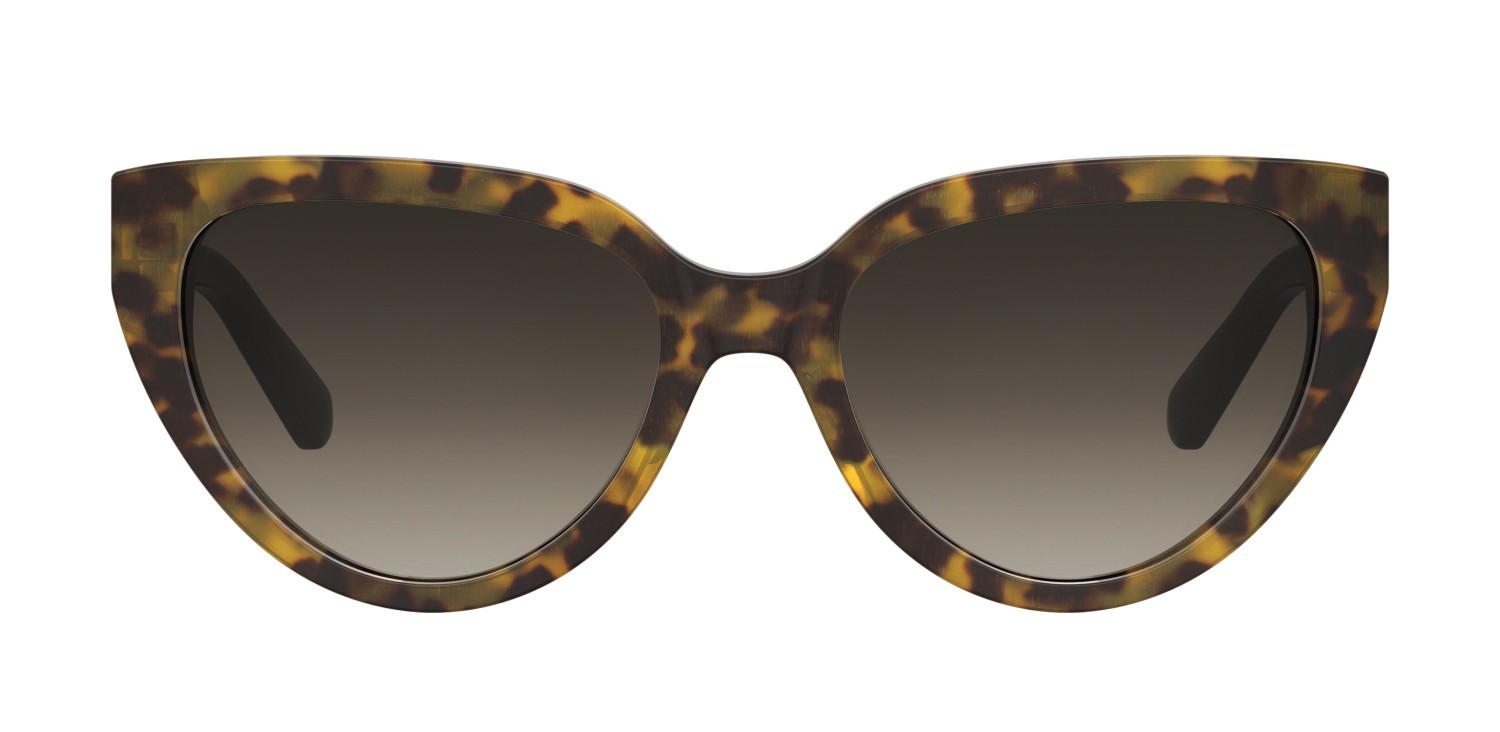 Occhiali da sole Moschino Love Mol095/S 208132 086 HA colore havana forma cat eye lenti brown shaded