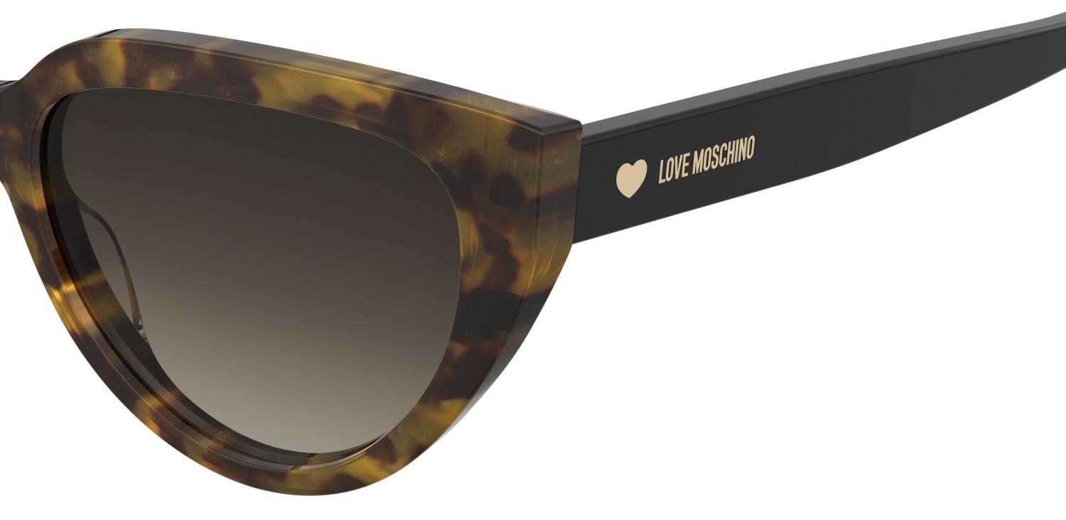 Occhiali da sole Moschino Love Mol095/S 208132 086 HA colore havana forma cat eye lenti brown shaded