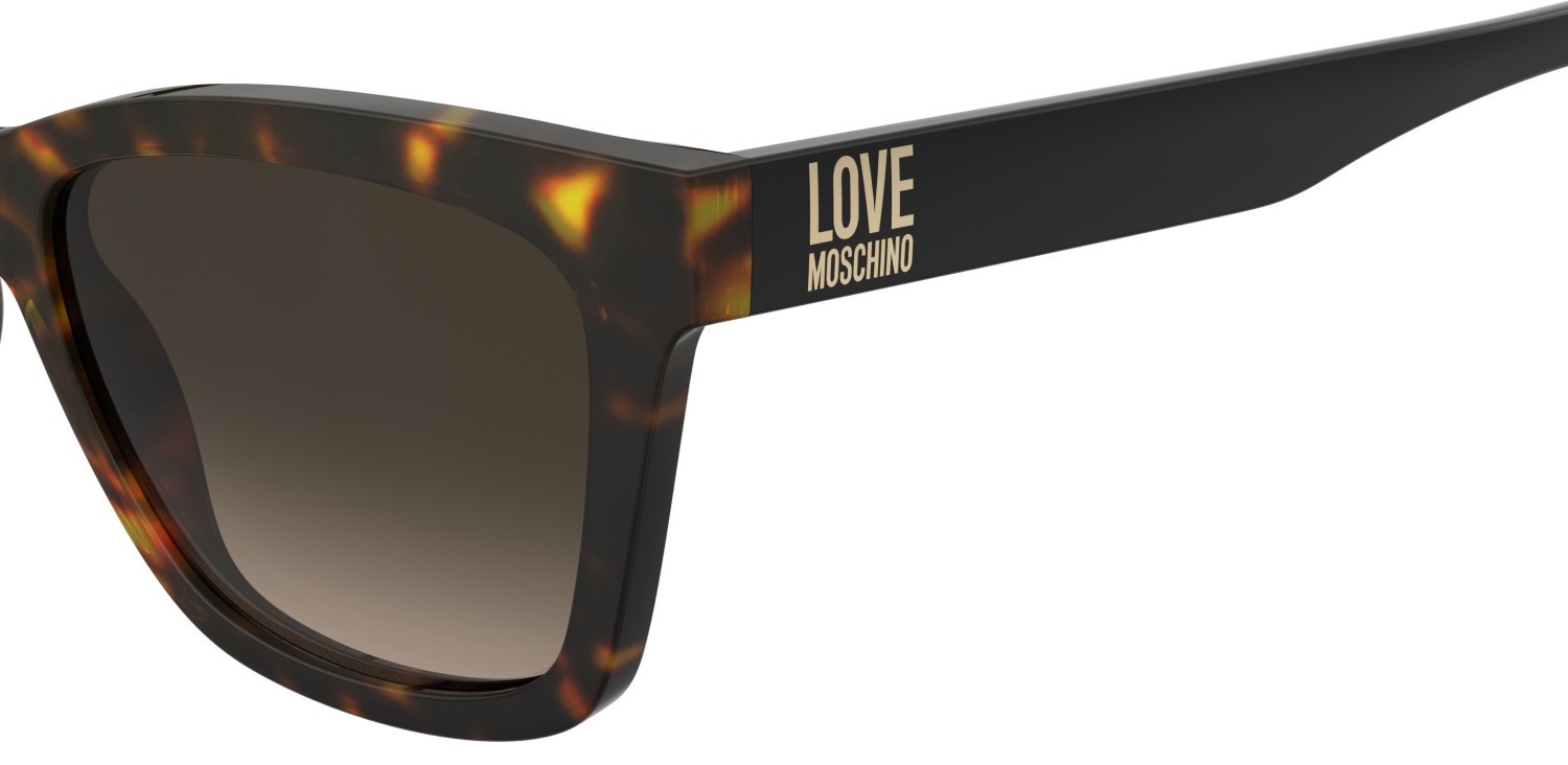 Sunglasses Moschino Love Mol096/S 208133 086 HA color havana shape rectangle lenses brown shaded