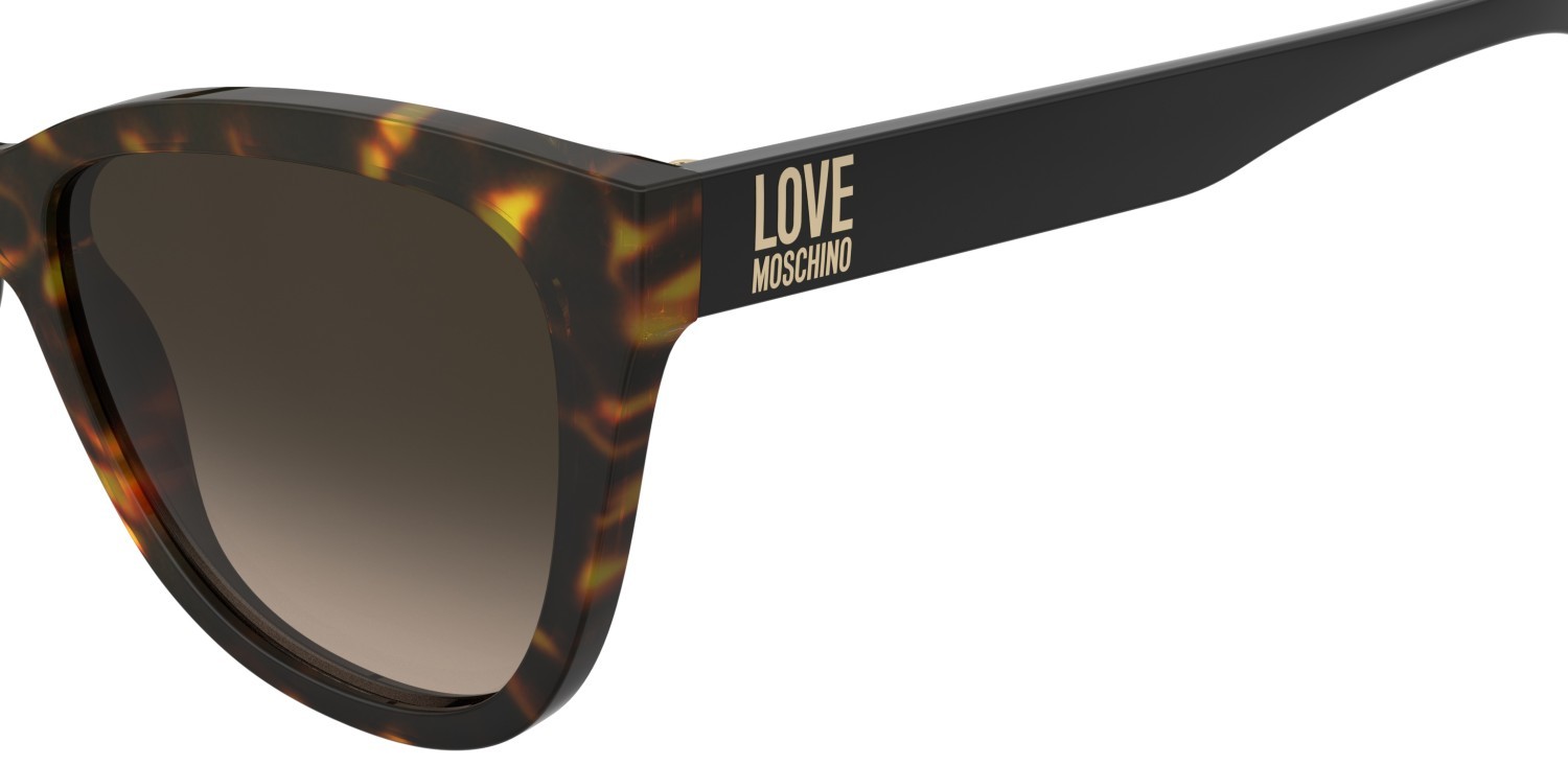 Sunglasses Moschino Love Mol097/S 208134 086 HA color havana shape cat eye lenses brown shaded