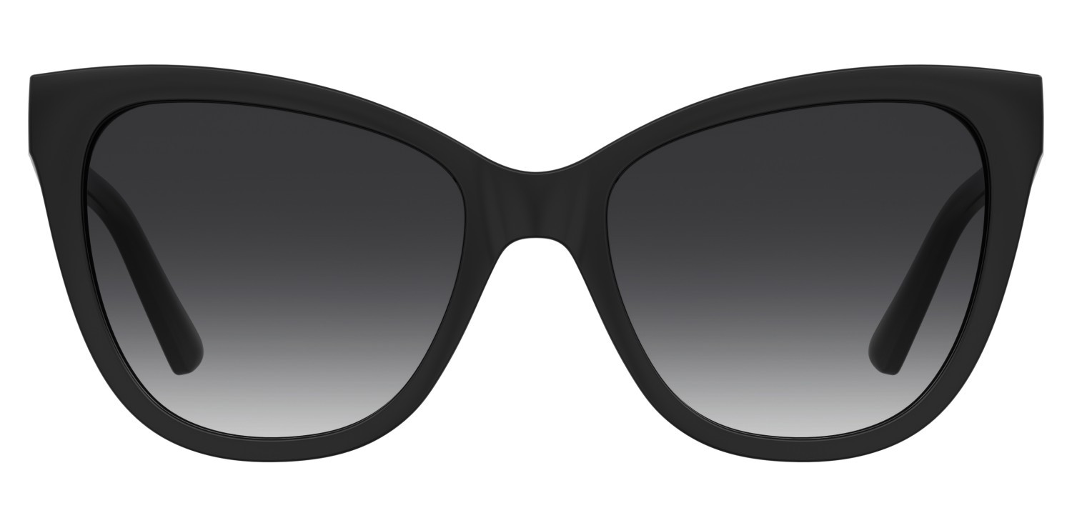 Sunglasses Moschino Love Mol097/S 208134 807 9O color black shape cat eye lenses dark grey shaded