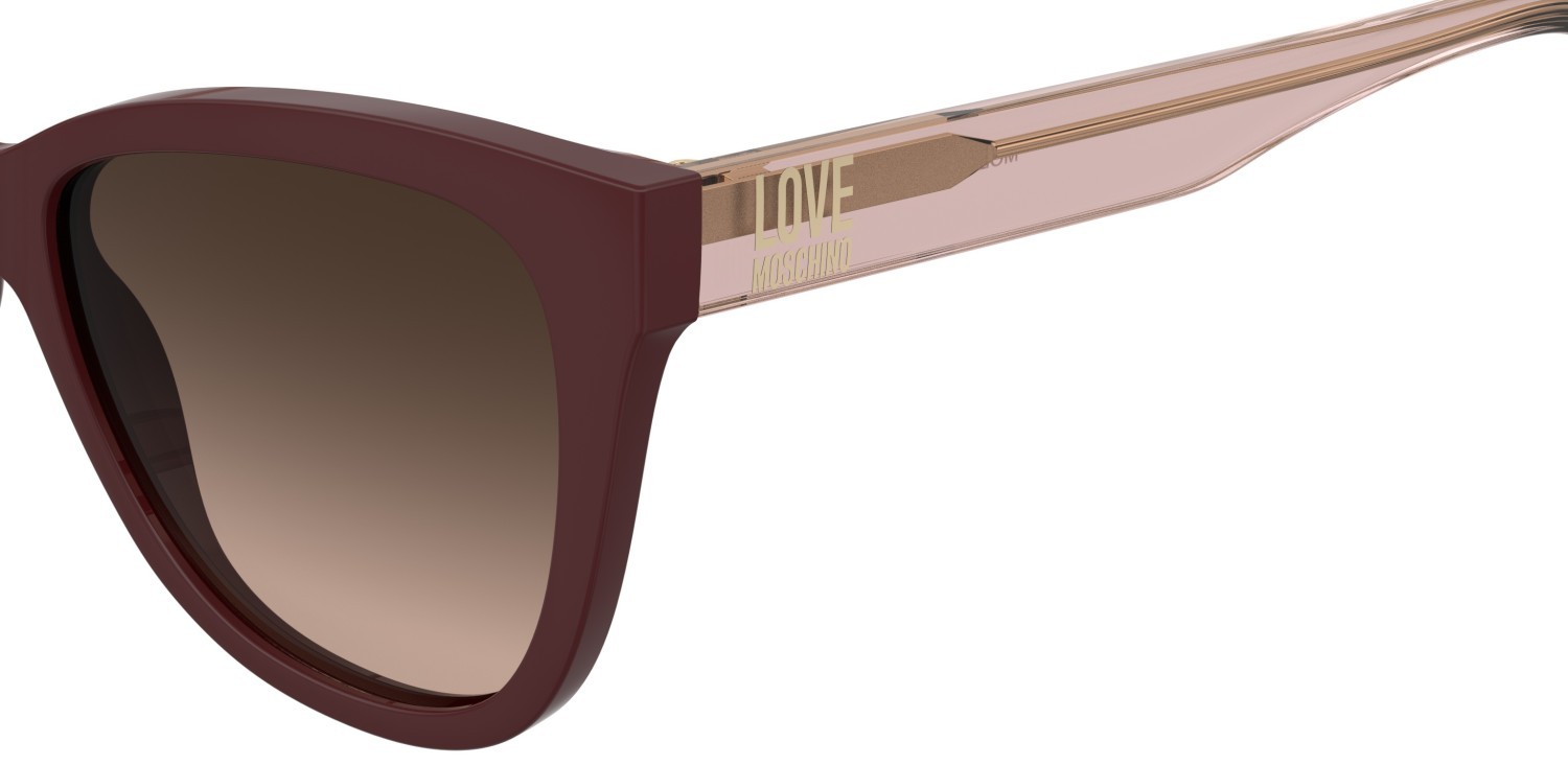 Occhiali da sole Moschino Love Mol097/S 208134 LHF HA colore burgundy 2 forma cat eye lenti brown shaded