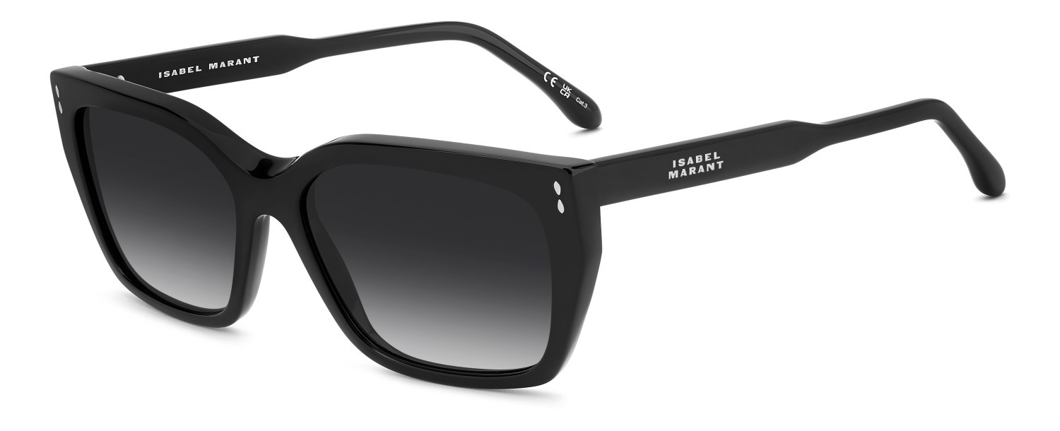 Sunglasses Isabel Marant Im 0218/S 208135 807 9O color black shape rectangle lenses dark grey shaded