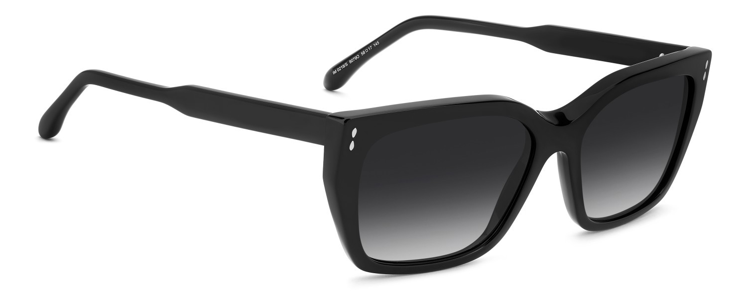 Sunglasses Isabel Marant Im 0218/S 208135 807 9O color black shape rectangle lenses dark grey shaded