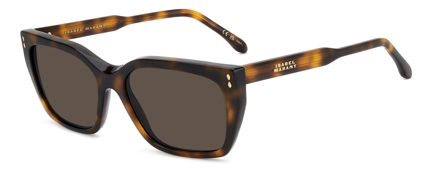 Sunglasses Isabel Marant Im 0218/S 208135 WR9 70 color brown havana shape rectangle lenses brown