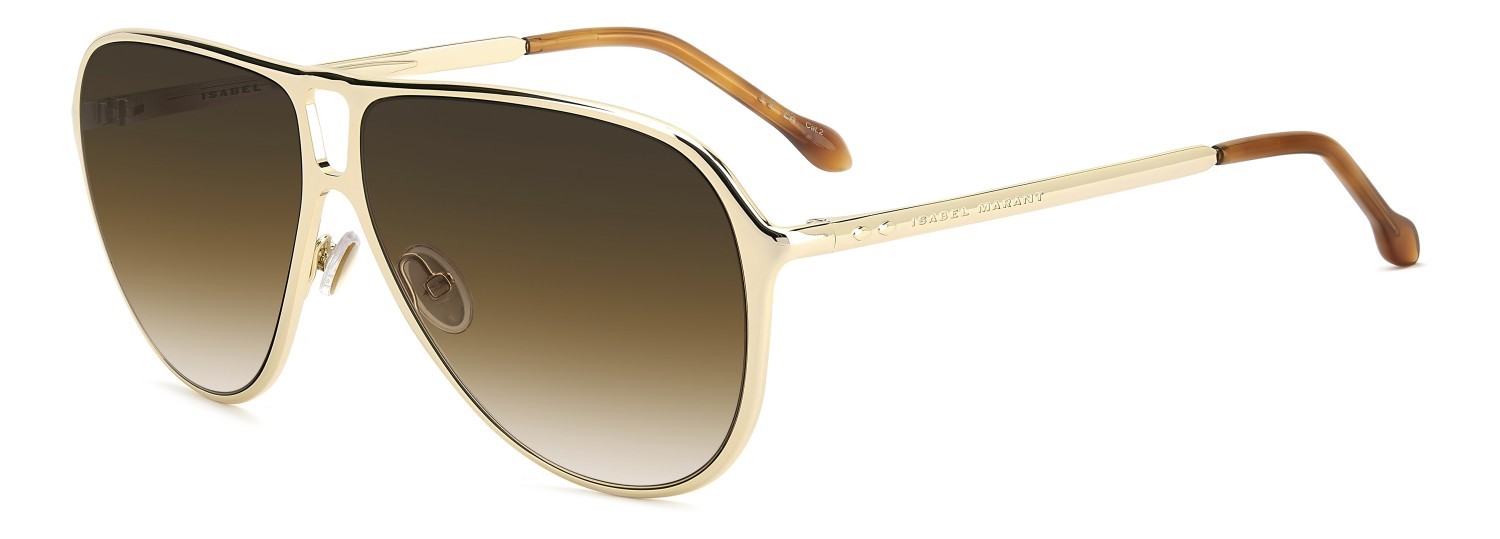 Sunglasses Isabel Marant Im 0219/S 208137 01Q N4 color gold brown shape aviator lenses brown shaded brick