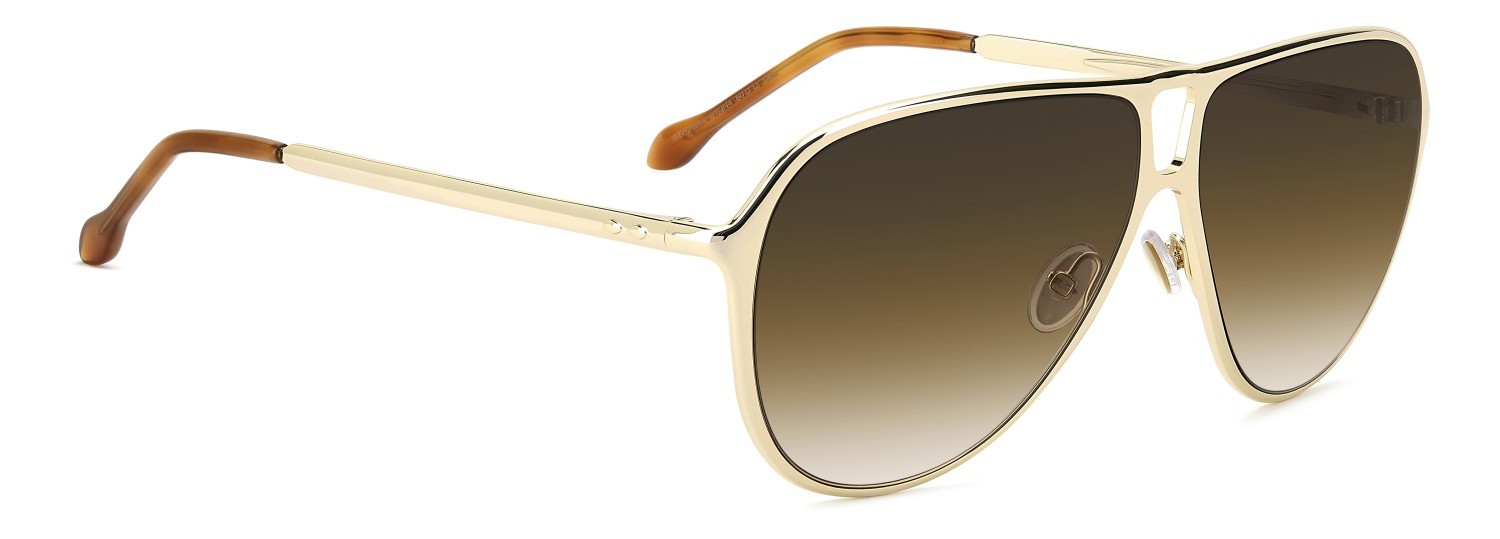 Sunglasses Isabel Marant Im 0219/S 208137 01Q N4 color gold brown shape aviator lenses brown shaded brick