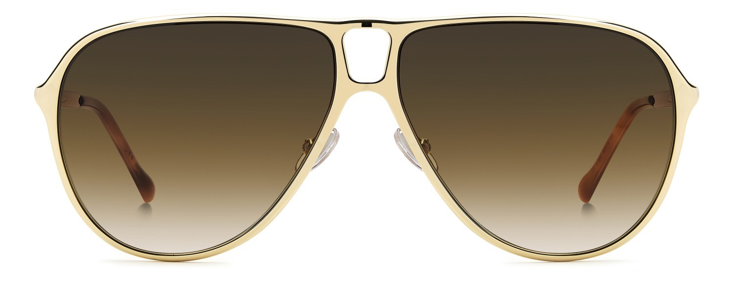 Sunglasses Isabel Marant Im 0219/S 208137 01Q N4 color gold brown shape aviator lenses brown shaded brick